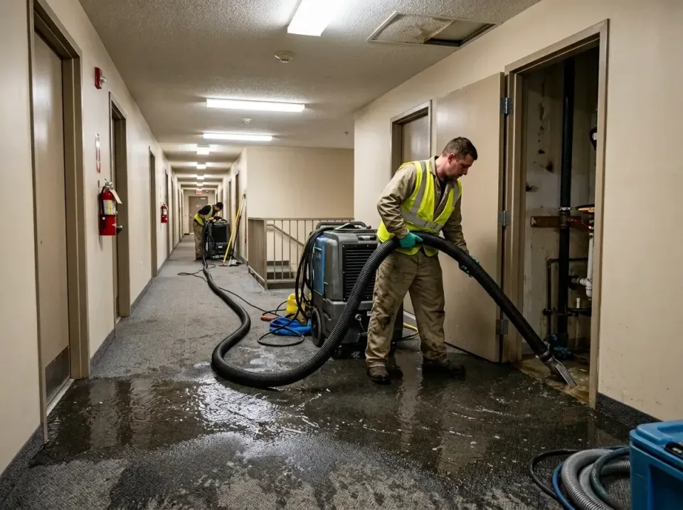 multi-unit-apartment-hallway-f-005 — frequently asked questions, Emergency Burst Pipe Water Extraction & Removal in Albert L…
